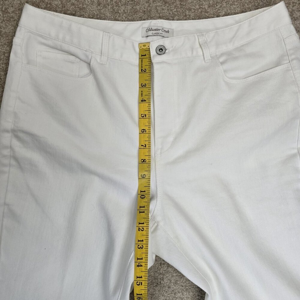 Coldwater Creek Classic Fit Embroidered Jeans Sz 14 Straight Fit Stretch Comfort - Picture 9 of 10